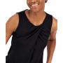 Women's Sleeveless Pleat-Neck Top