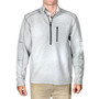 Men's Jacquard Half-Zip Pullover Topstitched Sweater
