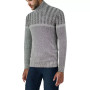 Men's Ribbed Pattern Turtleneck Sweater