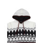 Men's Color Blocked Pattern Hooded Sweater
