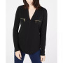 Women's Zip-Pocket Blouse, Created for Macy's