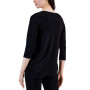 Women's Piped Split-Neck 3/4-Sleeve Top, Created for Macy's