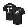 Men's A.J. Brown Black Philadelphia Eagles Super Bowl LVII Big and Tall Name and Number T-shirt