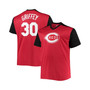 Men's Ken Griffey Jr. Red, Black Cincinnati Reds Cooperstown Collection Big and Tall Replica Player Jersey