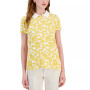 Women's Floral-Print Short-Sleeve Polo Top