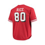Men's Jerry Rice Scarlet San Francisco 49Ers Big and Tall Retired Player Mesh T-shirt