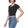 Women's Cropped Henley T-Shirt