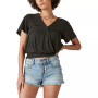Women's Sandwash Surplice-Neck Short-Sleeve Top