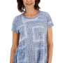 Petite Handkerchief-Hem Short-Sleeve Top, Created for Macy's