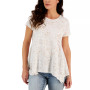 Petite Handkerchief-Hem Short-Sleeve Top, Created for Macy's
