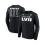 Men's Branded Black Philadelphia Eagles Super Bowl LVII Varsity Team Roster Big and Tall Long Sleeve T-shirt