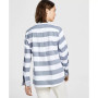 Women's Striped Contrast-Collar Shirt