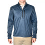Men's Space-Dyed Half-Zip Pullover Topstitched Sweater