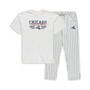 Men's White, Navy Chicago White Sox Big and Tall Pinstripe Sleep Set