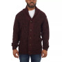 Men's Shawl Collar Cable Knit Cardigan