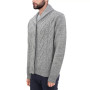 Men's Shawl Collar Cable Knit Cardigan