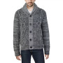Men's Shawl Collar Cable Knit Cardigan