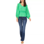 Women's V-Neck Smocked Peplum Top