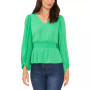 Women's V-Neck Smocked Peplum Top
