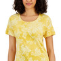 Women's Floral-Print Knit Scoop-Neck Top, Created for Macy's