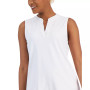 Women's Sleeveless Split-Neck Tunic