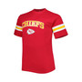 Men's Red Kansas City Chiefs Big and Tall Arm Stripe T-shirt