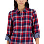Women's Brushed Cotton Plaid Tab Shirt