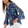 Petite Floral Pintucked Top, Created for Macy's
