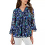 Petite Floral Pintucked Top, Created for Macy's