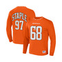 Men's NFL X Staple Orange Cincinnati Bengals Core Long Sleeve Jersey Style T-shirt