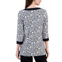Women's Printed Contrast-Border Blouse