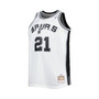 Men's Tim Duncan White San Antonio Spurs Big and Tall Hardwood Classics 1998-99 Swingman Jersey