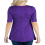 Women's Elbow Sleeve Swing Tunic Top