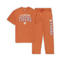 Men's Orange Clemson Tigers Big and Tall T-shirt and Pants Sleep Set