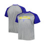 Men's Heather Gray St. Louis Blues Big and Tall Logo Raglan T-shirt