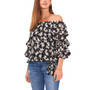 Women's Off Shoulder Bubble Sleeve Top