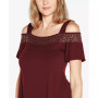 Women's Embellished Cold-Shoulder Top