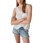 Women's Sandwash Smocked Shoulder Tank Top