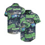 Men's College Navy Seattle Seahawks Thematic Button-Up Shirt