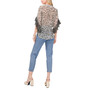 Women's Floral Flutter Sleeve Henley Top