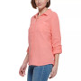 Women's Buttoned-Front Crepe Shirt