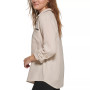 Women's Buttoned-Front Crepe Shirt