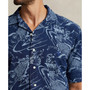 Men's Big & Tall Koi-Print Cotton-Linen Shirt