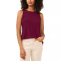 Women's Back Keyhole Split-Hem Sleeveless Top