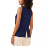Women's Back Keyhole Split-Hem Sleeveless Top