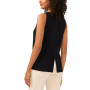 Women's Back Keyhole Split-Hem Sleeveless Top