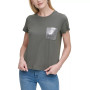 Short Sleeve Sequin Pocket T-Shirt