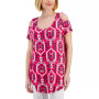 Petite Scoop-Neck Cold-Shoulder Knit Top, Created for Macy's