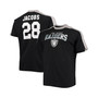 Men's Branded Josh Jacobs Black Las Vegas Raiders Big and Tall Sleeve Panel Player Name and Number T-shirt