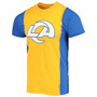 Men's Gold-Tone, Royal Los Angeles Rams Upcycled Split Logo T-shirt